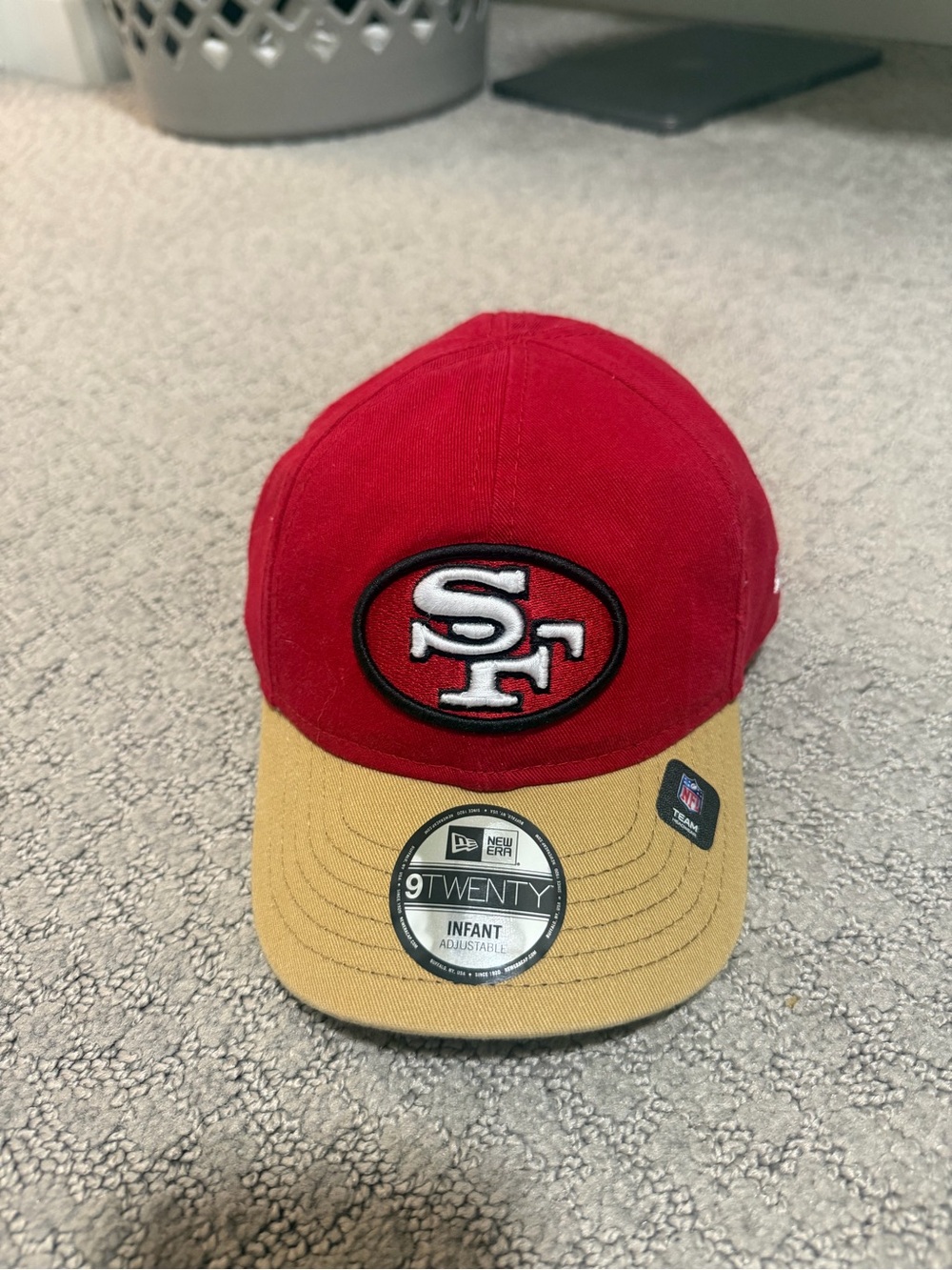 New Era San Francisco SF Logo Cap in Red and Tan INFANT